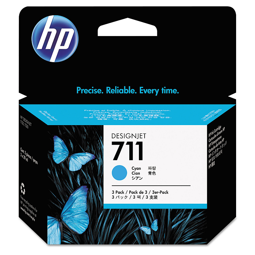 HP CZ134A Cyan Ink Cartridge 3-pack