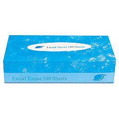 GEN Boxed Facial Tissue, 2-Ply, White, 100 Sheets/Box, 30 Boxes/Carton (GENFACIAL30100)