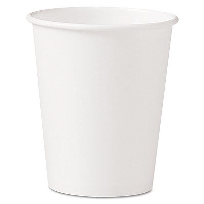 Dart Polycoated Hot Paper Cups, 10 oz, White, 50 Sleeve, 20 Sleeves/Carton (370W)