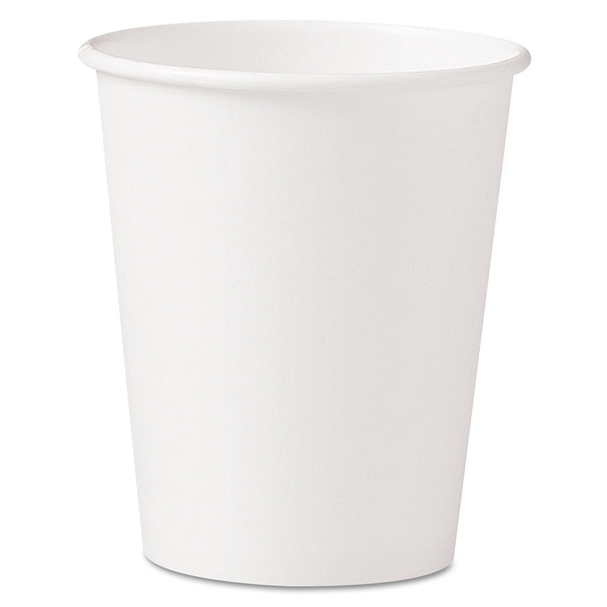 Dart Polycoated Hot Paper Cups, 10 oz, White, 50 Sleeve, 20 Sleeves/Carton (370W)