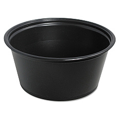 Dart Conex Complements Portion/Medicine Cups, 3.25 oz, Black, 125/Bag, 20 Bags/Carton (325PCBLK)