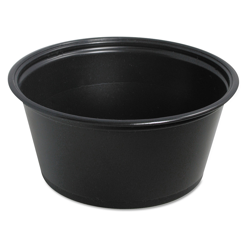 Dart Conex Complements Portion/Medicine Cups, 3.25 oz, Black, 125/Bag, 20 Bags/Carton (325PCBLK)