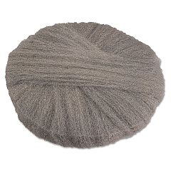 GMT Radial Steel Wool Pads, Grade 2 (Coarse): Stripping/Scrubbing, 20" Diameter, Gray, 12/Carton (120202)
