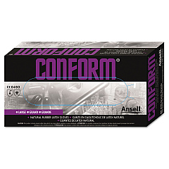 AnsellPro Conform Natural Rubber Latex Gloves, 5 mil, X-Large, 100/Box (69210XL)