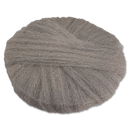 GMT Radial Steel Wool Pads, Grade 2 (Coarse): Stripping/Scrubbing, 17" Diameter, Gray, 12/Carton (120172)