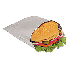 Bagcraft Foil Single-Serve Bags, 6" x 6.5", Silver, 1,000/Carton (300533)