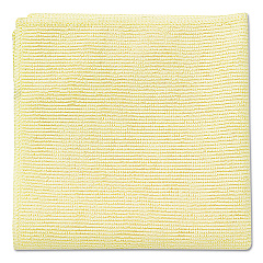 Rubbermaid Commercial Microfiber Cleaning Cloths, 16 x 16, Yellow, 24/Pack (1820584)