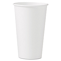 Dart Polycoated Hot Paper Cups, 16 oz, White, 50 Sleeve, 20 Sleeves/Carton (316W)