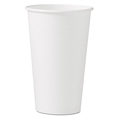 Dart Polycoated Hot Paper Cups, 16 oz, White, 50 Sleeve, 20 Sleeves/Carton (316W)