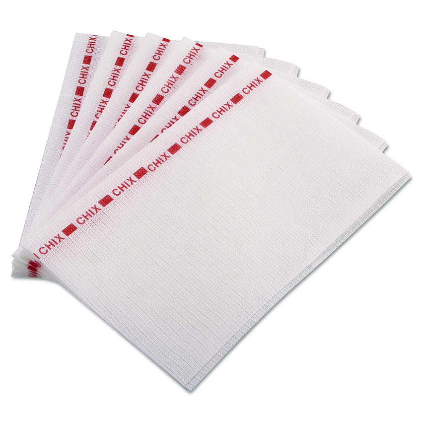 Chix Food Service Towels, 13 x 21, Red/White, 150/Carton (8242)
