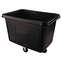 Rubbermaid Commercial Cube Truck, Rectangular, 500 lb Capacity, Black (4614BLA)