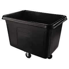 Rubbermaid Commercial Cube Truck, Rectangular, 500 lb Capacity, Black (4614BLA)