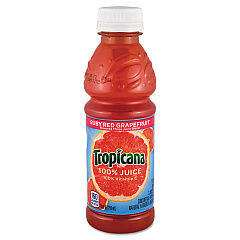 Tropicana 100% Juice, Ruby Red Grapefruit, 10oz Bottle, 24/Carton (57161)