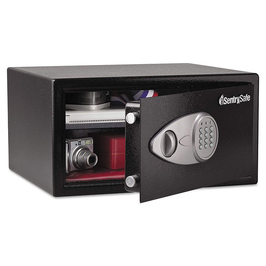Sentry Safe Electronic Lock Security Safe, 1 cu ft, 16.94w x 14.56d x 8.88h, Black (X105)