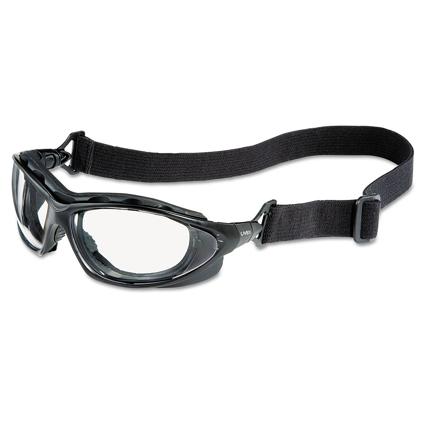 Honeywell Uvex Seismic Sealed Eyewear, Clear Uvextra AF Lens, Black Frame (S0600X)