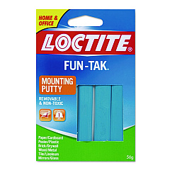 Loctite Fun-Tak Mounting Putty, Repositionable and Reusable, 6 Strips, 2 oz (1270884)