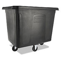 Rubbermaid Commercial Cube Truck, 500 lb Capacity, Black (FG461600BLA)