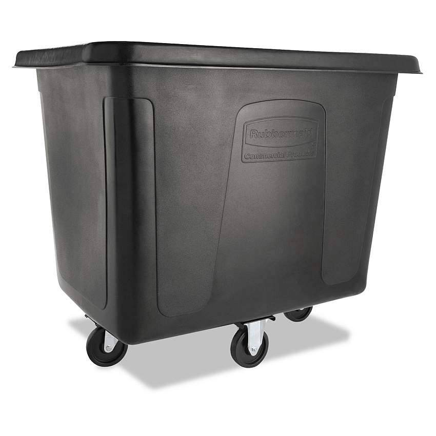 Rubbermaid Commercial Cube Truck, 500 lb Capacity, Black (FG461600BLA)