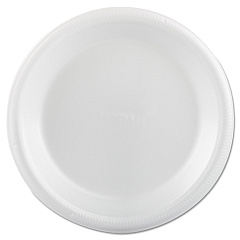 Plastifar Foam Dinnerware, Plate, 9", White, 25/Pack, 20 Packs/Carton (12003)