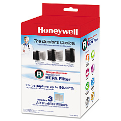 Honeywell Allergen Remover Replacement HEPA Filters, 3/Pack (HRFR3)