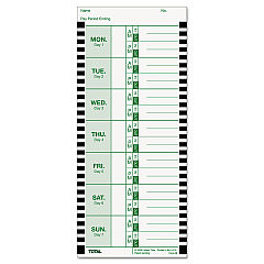 Time Clock Cards for Lathem Time 800P, One Side, 4 x 9, 100/Pack (E8100)
