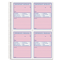 TOPS Telephone Message Book, Fax/Mobile Section, Two-Part Carbonless, 5.5 x 3.88, 4/Page, 200 Forms (4005)
