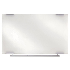 Iceberg Clarity Glass Dry Erase Board with Aluminum Trim, Frameless, 48 x 36 (31140)