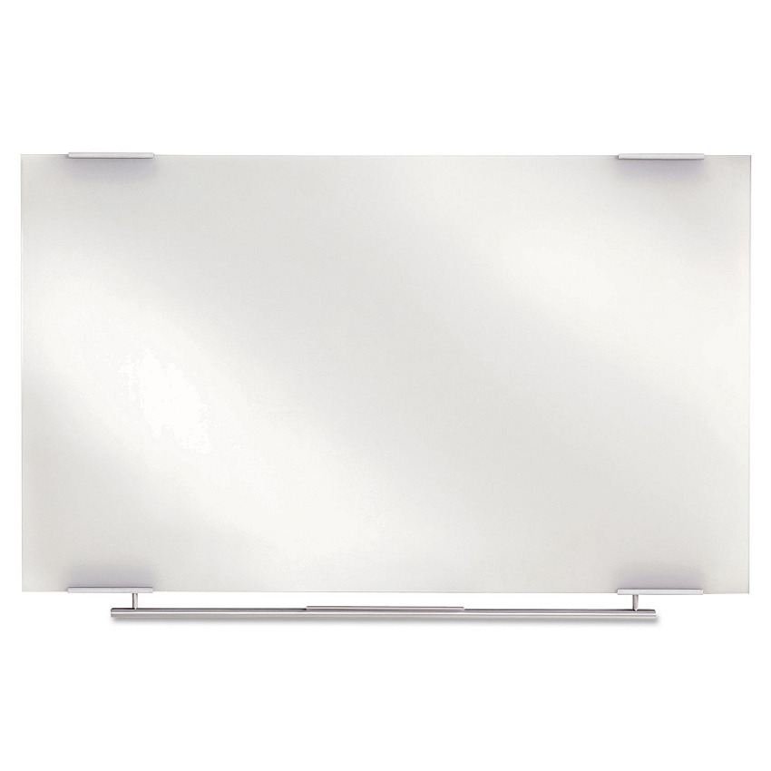 Iceberg Clarity Glass Dry Erase Board with Aluminum Trim, Frameless, 48 x 36 (31140)
