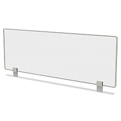 Linea Italia Trento Line Dividing Panel, Polycarbonate, 47.13w x 1.75d x 15.5h, Translucent (TR721)
