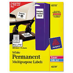 Avery 6570 Permanent ID Labels