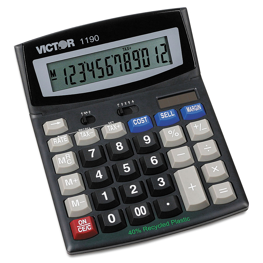 Victor 1190 Executive Desktop Calculator, 12-Digit LCD