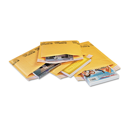 Sealed Air Jiffylite Self-Seal Bubble Mailer, #0, Barrier Bubble Lining, Self-Adhesive Closure, 6 x 10, Golden Brown Kraft, 200/Carton (55445)