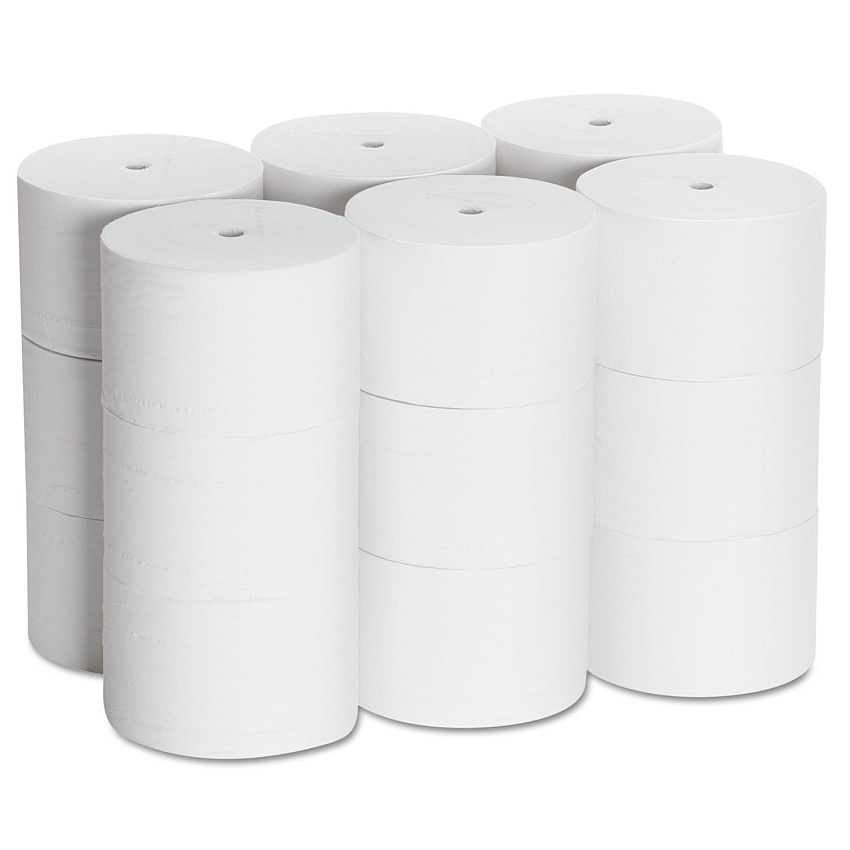 Georgia Pacific Professional Coreless Bath Tissue, Septic Safe, 2-Ply, White, 1500 Sheets/Roll, 18 Rolls/Carton (19378)