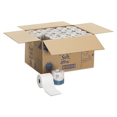 Georgia Pacific Professional Angel Soft ps Ultra 2-Ply Premium Bathroom Tissue, Septic Safe, White, 400 Sheets Roll, 60/Carton (16560)