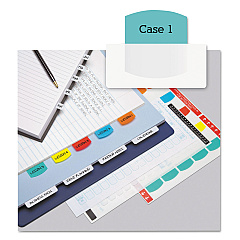 Redi-Tag Laser Printable Index Tabs, 1/5-Cut Tabs, Assorted Colors, 1.13" Wide, 100/Pack (33120)