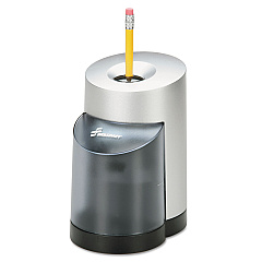 AbilityOne 7520012414229 SKILCRAFT Electric Pencil Sharpener, AC-Powered, 5.75 x 3.75 x 6.35, Black/Silver