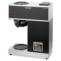 BUNN VPR Two Burner Pourover Coffee Brewer, Stainless Steel, Black