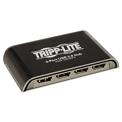 Tripp Lite USB 2.0 Hub, 4 Ports, Black/Silver (U225004R)