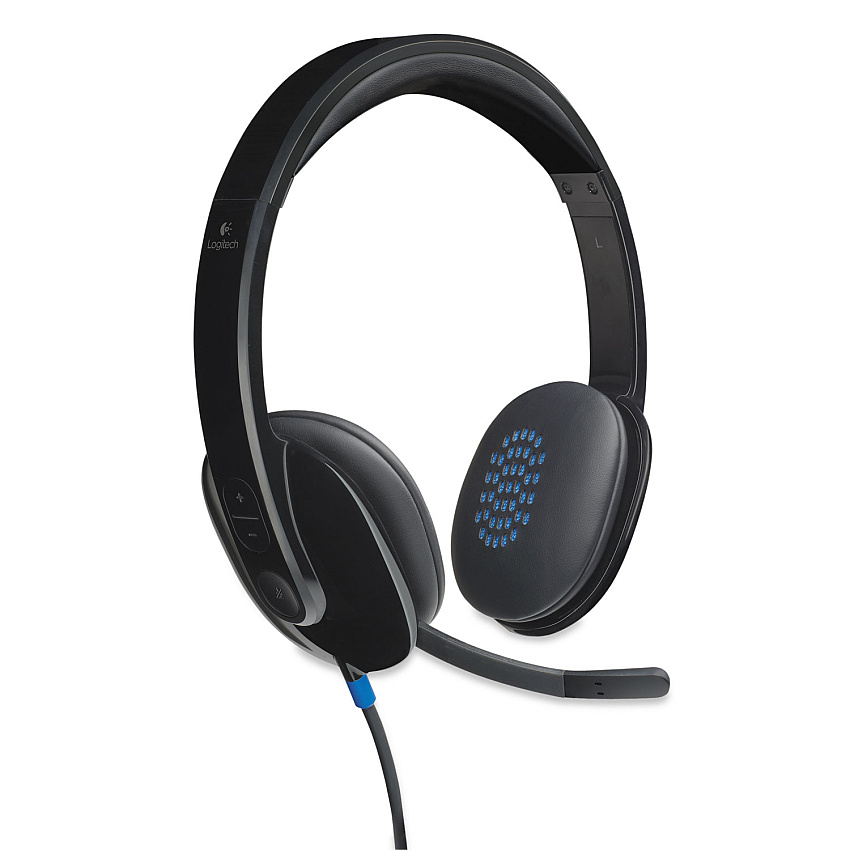 Logitech H540 Corded Headset, USB, Black (981000510)