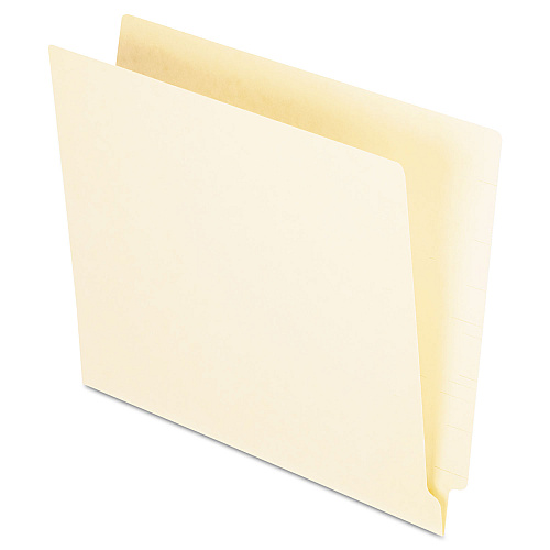 Pendaflex Manila End Tab Folders, 9.5" High Front, Straight 1-Ply Tabs, Letter Size, Manila, 100/Box (H110)