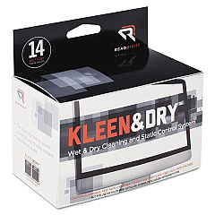 Read Right Two Step ScreenKleen Wet and Dry Cleaning Wipes, 5 x 5, 14/Box (RR1205)