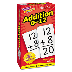 TREND Skill Drill Flash Cards, Addition, 3 x 6, Black and White, 91/Pack (T53101)