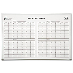 AbilityOne 7110015550295 SKILCRAFT Quartet 4-Month Cubicle Calendar Board, 24 x 36