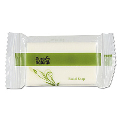 Pure & Natural Body and Facial Soap, Fresh Scent, # 3/4 Flow Wrap Bar, 1,000/Carton (500075)