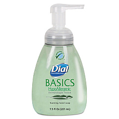 Dial Professional Basics Hypoallergenic Foaming Hand Wash, Honeysuckle, 7.5 oz Pump (06042)