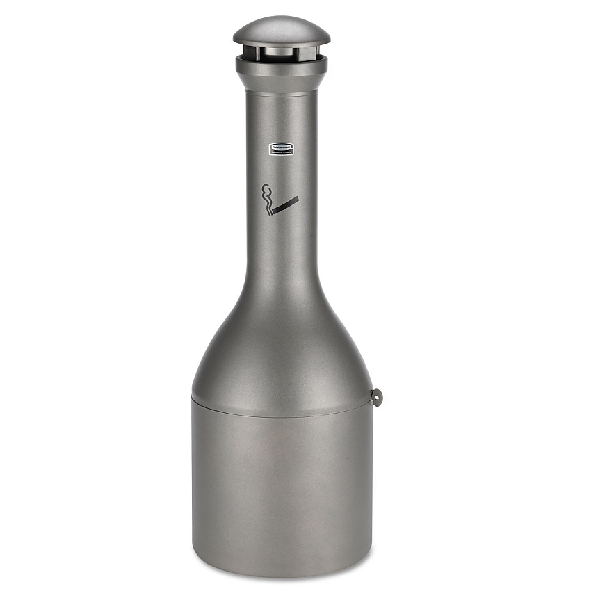 Rubbermaid Commercial Infinity Traditional Smoking Receptacle, 4.1 gal, 39" High, Antique Pewter (9W33APE)