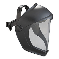 Uvex Bionic Face Shield, Matte Black Frame, Clear Lens (S8510)