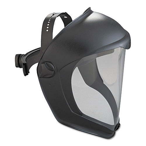 Uvex Bionic Face Shield, Matte Black Frame, Clear Lens (S8510)