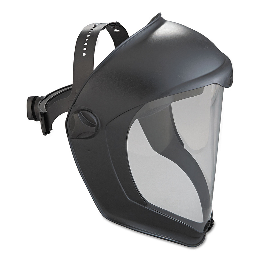 Uvex Bionic Face Shield, Matte Black Frame, Clear Lens (S8510)