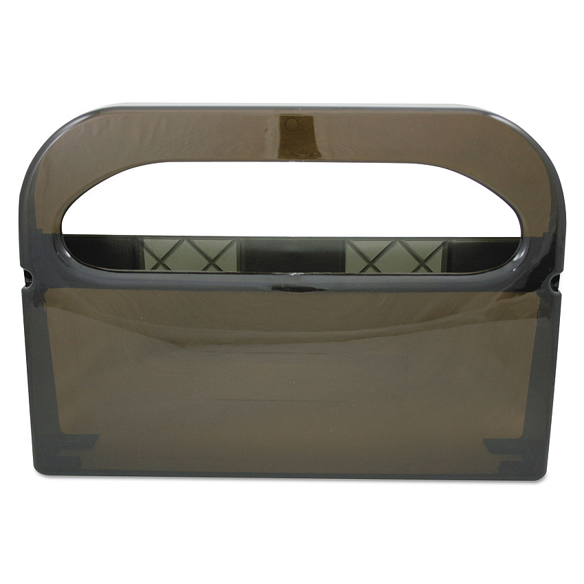 HOSPECO Health Gards Toilet Seat Cover Dispenser, Half-Fold, 16 x 3.25 x 11.5, Smoke (HG12SMO)